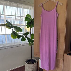 Vici Pink ribbed Maxi Dress